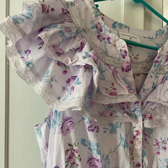 NWOT LoveShackFancy x Target Lou Floral Purple Ruffle Dress - Picture 4 of 6